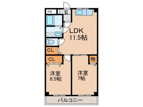 コーポコーワの物件間取画像